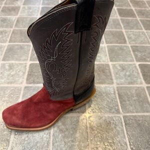 Durango Black Leather Cowboy Boots